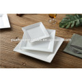 Günstige konkurrenzfähige weiße Porzellan-Quadrat und rechteckige Platte gesetzt
